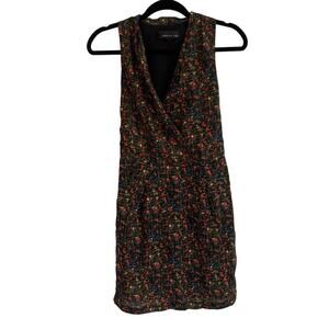 Adelyn Rae Black Paint Splatter Print Sleeveless Sheath Dress XS